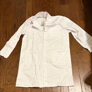 White Lab Coat Jacket - Classic Button Front